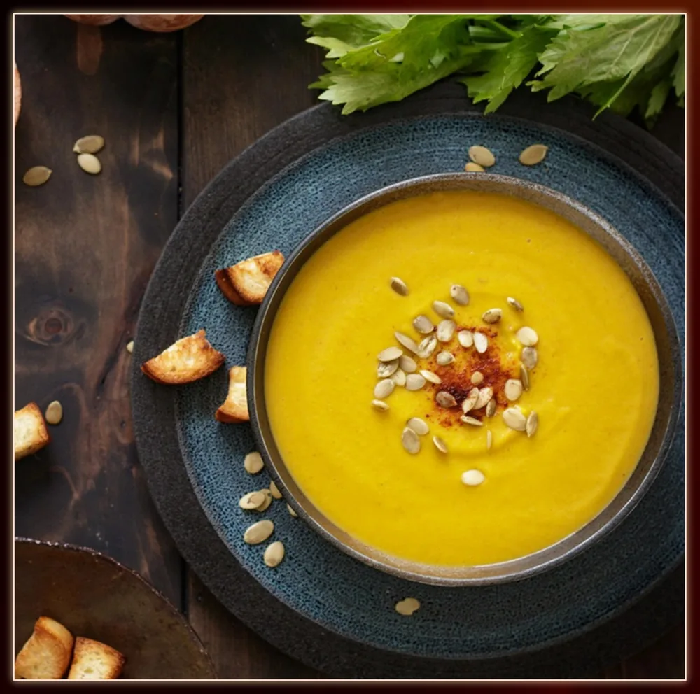 Súp bí đỏ nóng được phục vụ tại Anna's Bistro